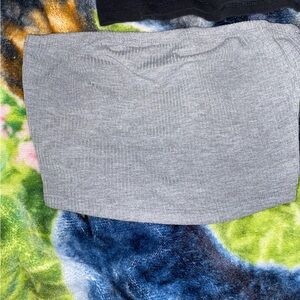 Bozzolo Gray Pencil Crop Top for Work
